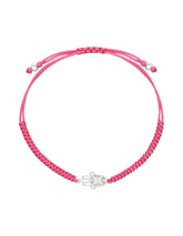 Pulsera Mujer Plata 925 Amuletos Mano Tejida Rosa Anamora por Tanya Moss